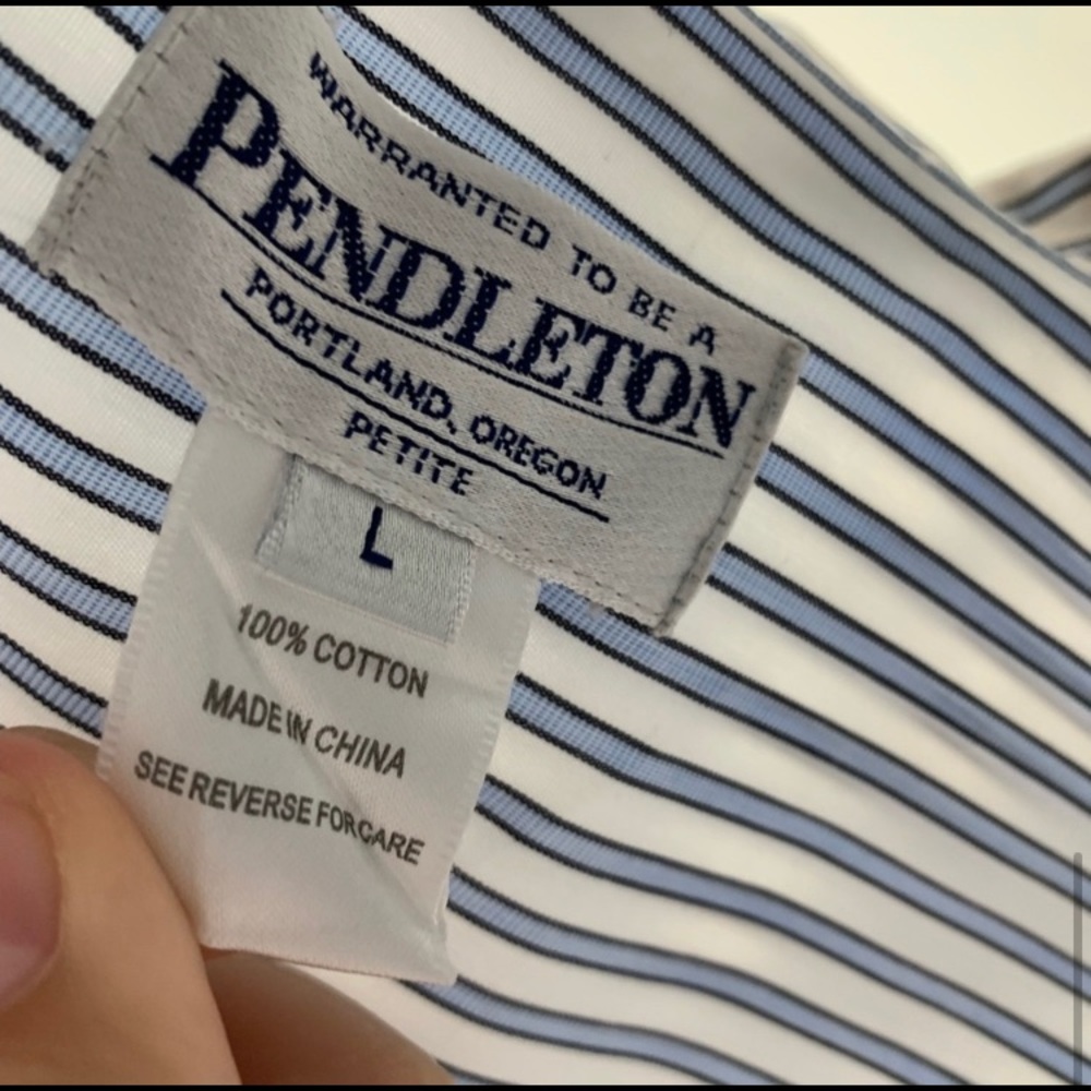 Pendleton | Button Down Striped Blouse - image 7